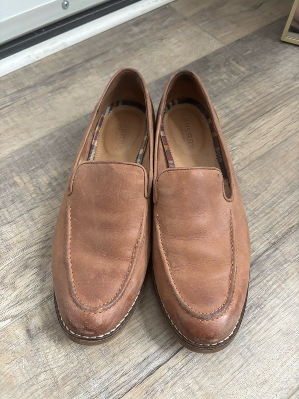 Sperry Women’s Tan Leather Slip-On Loafers
